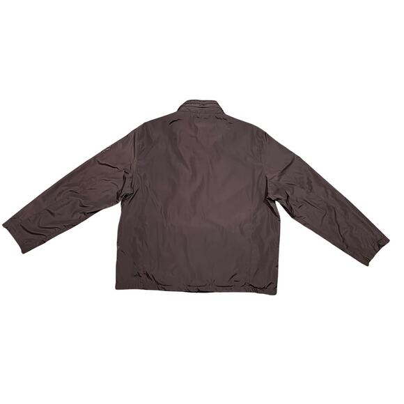 TECH by Tumi Brown Gray Full Zip Waterproof Packable Hidden Hood Jacket Mens XXL - Picture 5 of 16